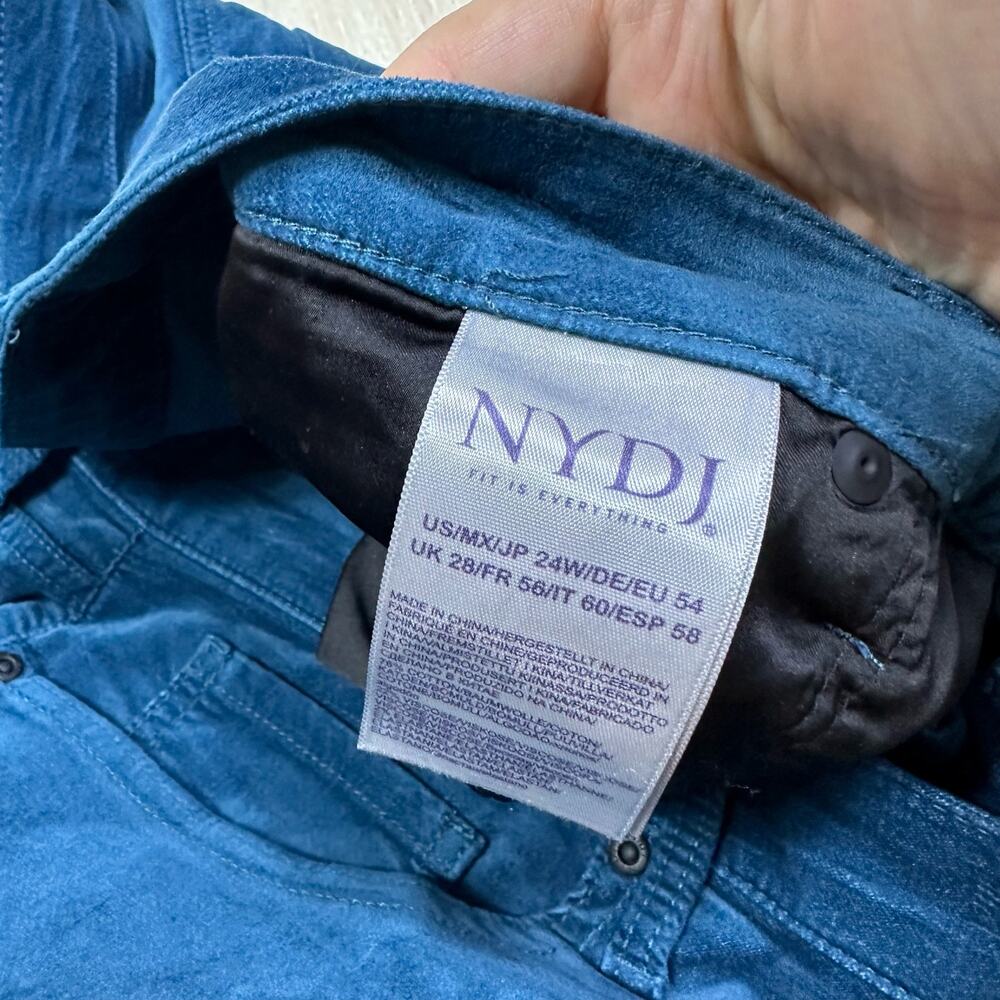 NYDJ Blueberry Fields Ami Skinny Velvet Lift Tuck Casual Jeans Pants Plus 24W - Picture 15 of 16